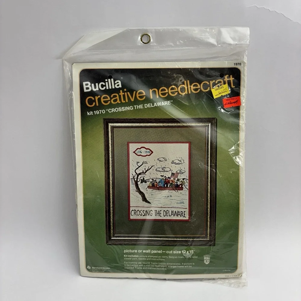 Bucilla Creative Needlecraft Kits (3) Boston Tea Party Declaration Of Indepence